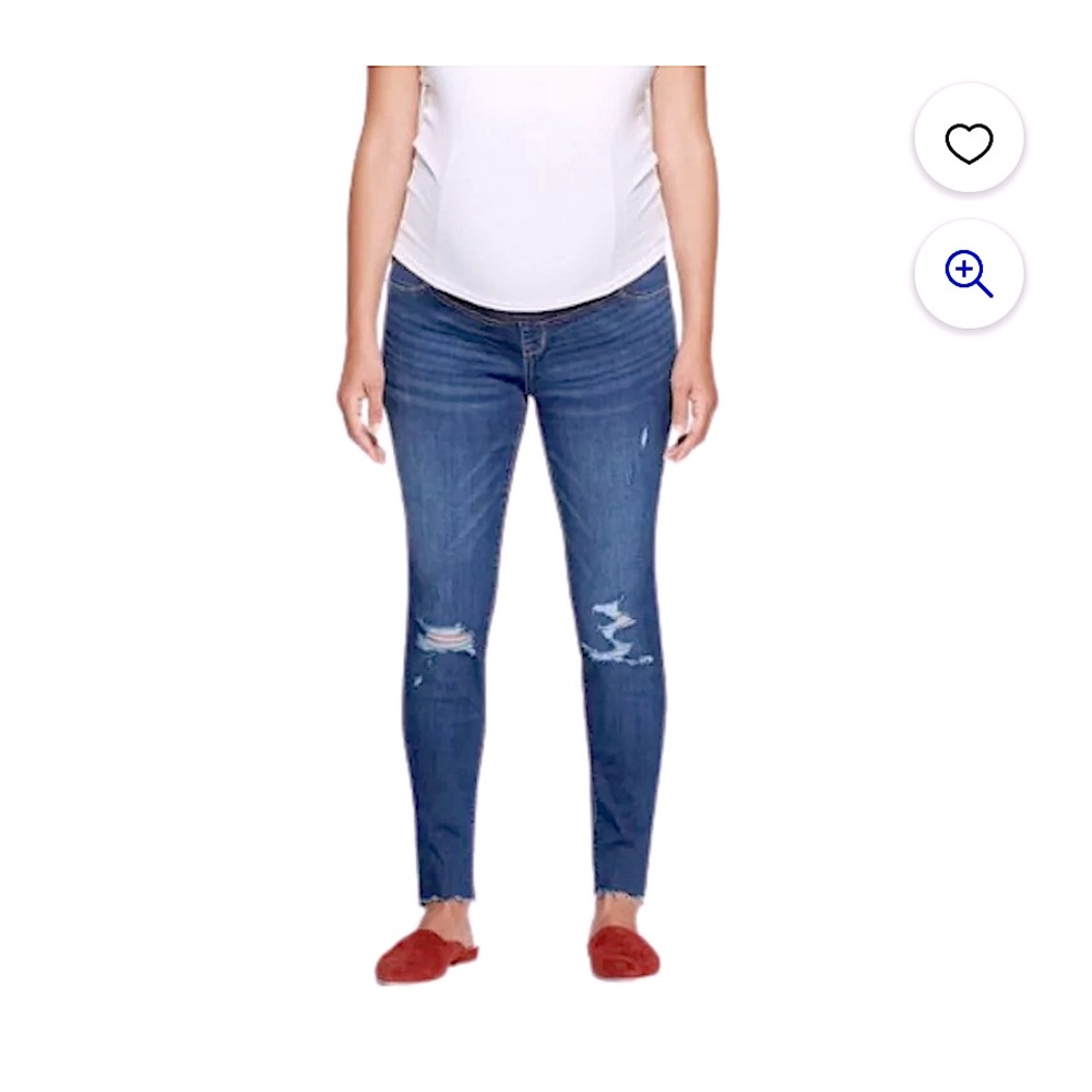 ISABEL MATERNITY by Ingrid & Isabel DISTRESSED FULL PANEL JEAN JEGGINGS